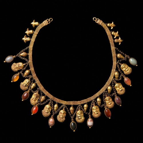 jeannepompadour - Etruscan style necklace, 19th century Italy