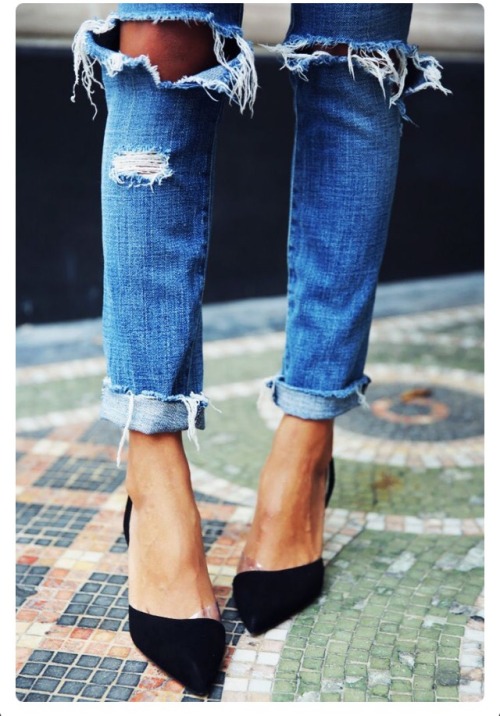 jeans and heels on Tumblr