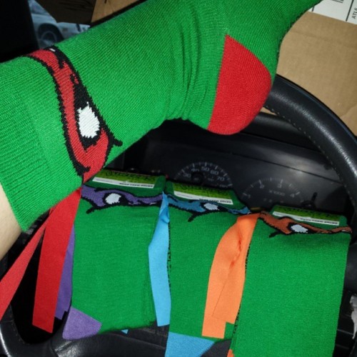 Haha awesome! New favorite socks! #TMNT