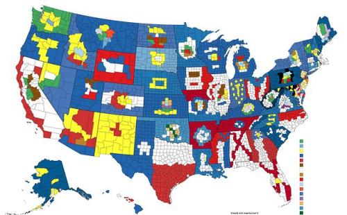 mapsontheweb:The flags of every U.S. state made out of their...