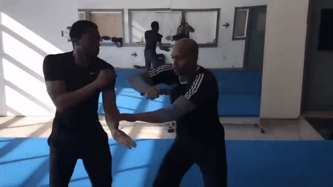 butts-and-uppercuts - Chadwick Boseman doing Kali drills in...