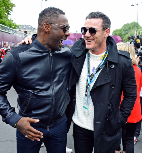 luuuuuke-evans - Idris Elba and Luke Evans attend the ABB FIA...