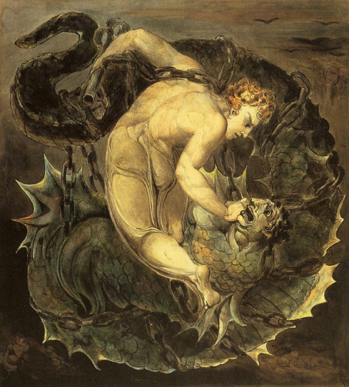 ritualcircle - William Blake - The Angel Michael Binding Satan...