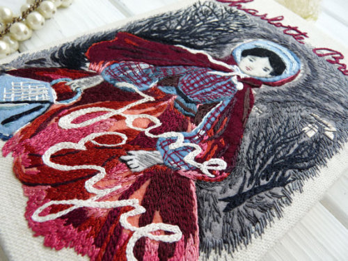 lesstalkmoreillustration - Handmade Embroidered Book Clutches...