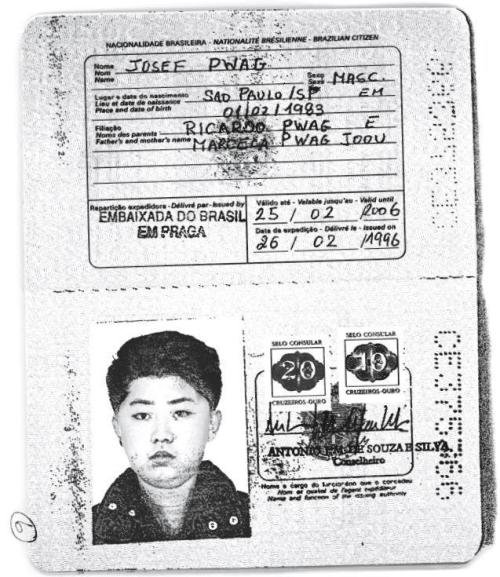 A photocopy of Kim Jong Un’s fraudulently obtained Brazilian...