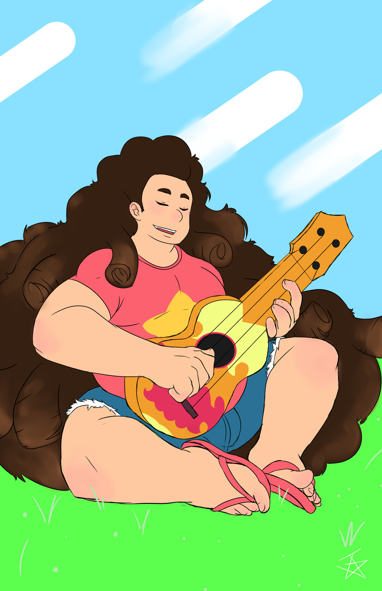Hey guys sorry I haven’t uploaded in awhile. Here’s an adult Steven because i believe his genes will reflect Rose Quartz and not Pink Diamond. So I drew it.