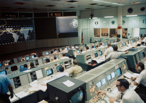 humanoidhistory - May 18, 1969 — Inside mission control at the...