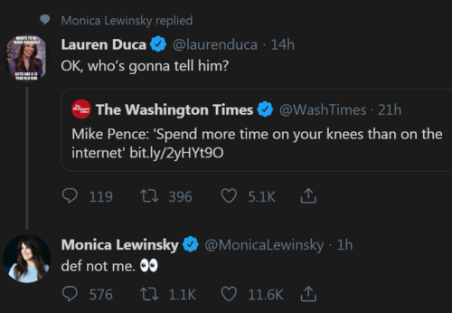 sirfrogsworth:Monica Lewinsky is funnier than all of the...