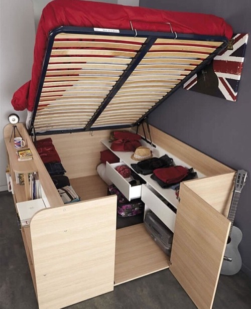 prefabnsmallhomes - Space Up Double Storage Bed by Parisot...