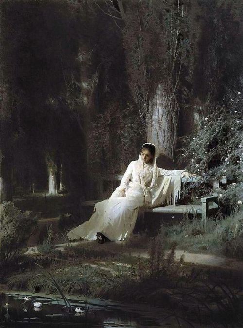 silenceformysoul:Ivan Kramskoy - Moonlit Night, 1880