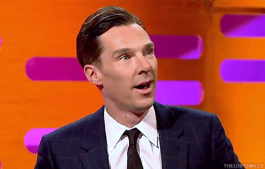 thelostsmiles:Benedict laughing during interviews—  The Graham...