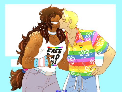 Commission for @kitsiinabox of our very gay bois!!!! Wasnt gonna...
