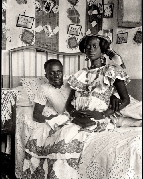 forafricans - A portrait of a couple in bed. Saint-Louis,...