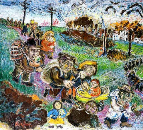 russian-avantgarde-art - Refugees (The Horrors of the War), David...