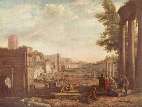 baroque-art-appreciation - The Campo Vaccino, Rome, 1636, Claude...