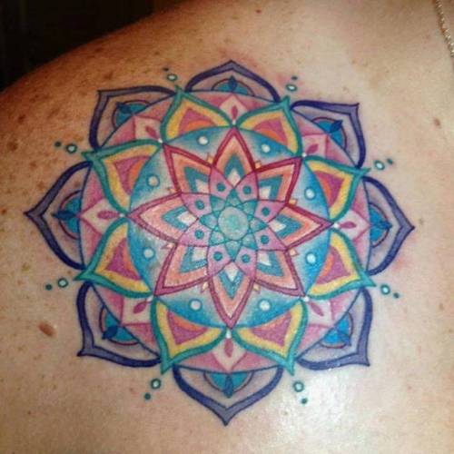 By Brian Geckle, done at Flower of Life Studios, Boalsburg.... of sacred geometry shapes;mandala;briangeckle;facebook;twitter;shoulder;sacred geometry;medium size