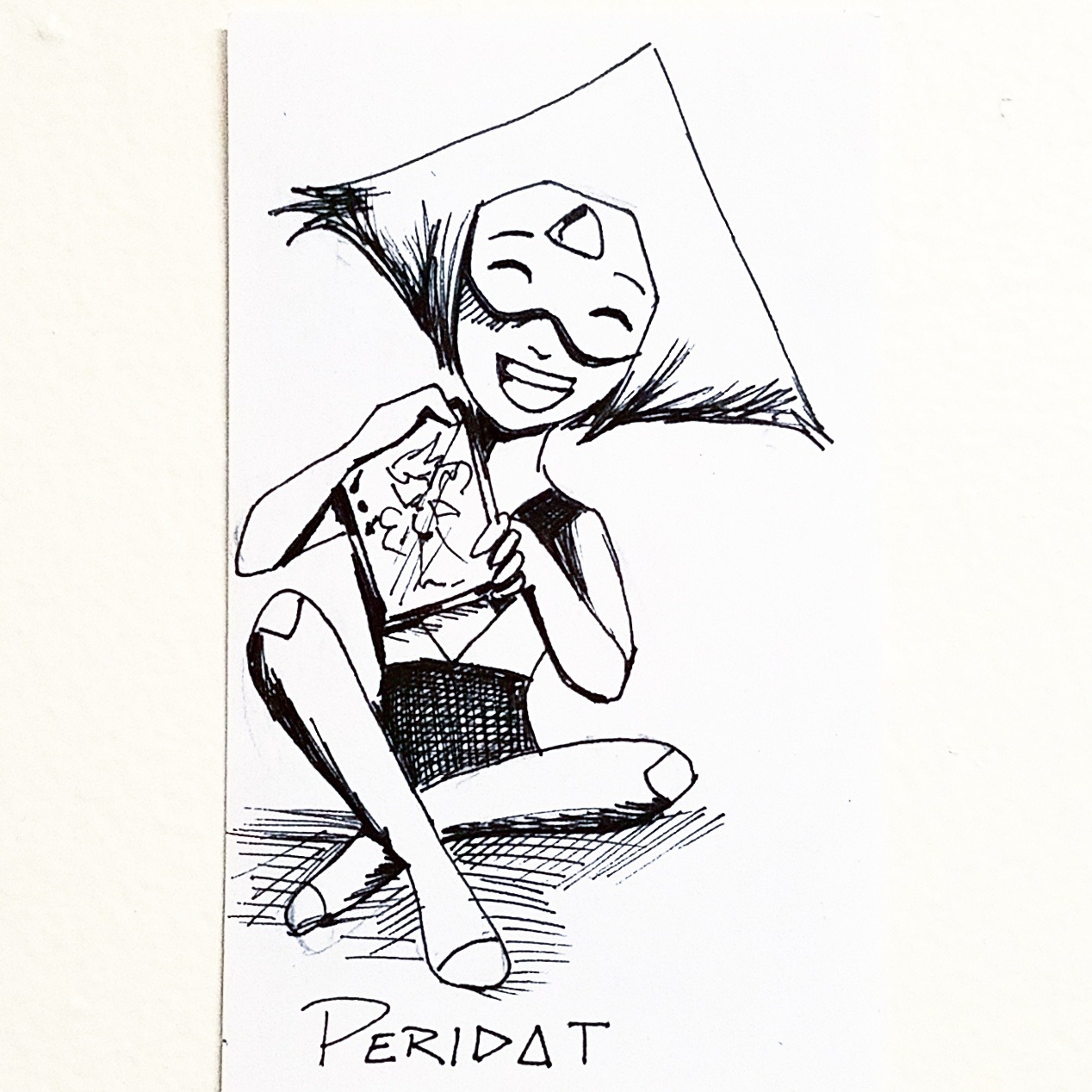 Inktober day 16: P for Peridot from Steven Universe