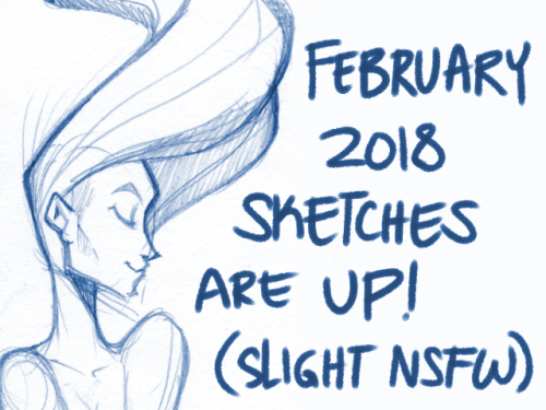 Sketches I’ve done from February are now up for my $2 and up...