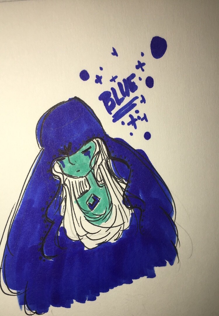 a blue diamond from a while ago i dont remember drawing lol