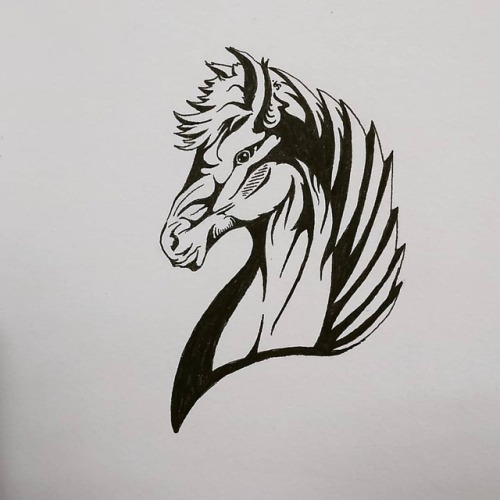 Priofuss the First horse #animal #art #blackandwhite #beast...