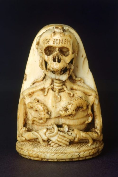 themacabrenbold - Memento mori carved ivory pomme.l View of...