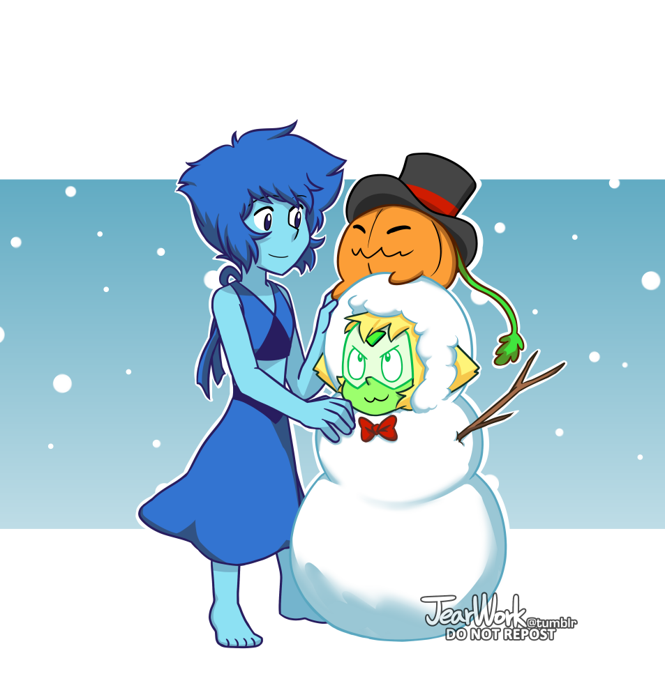SUワンドロ ：SNOWGonna make a snow alien with your barnie ;) Drew this for last week’s SUワンドロ ~