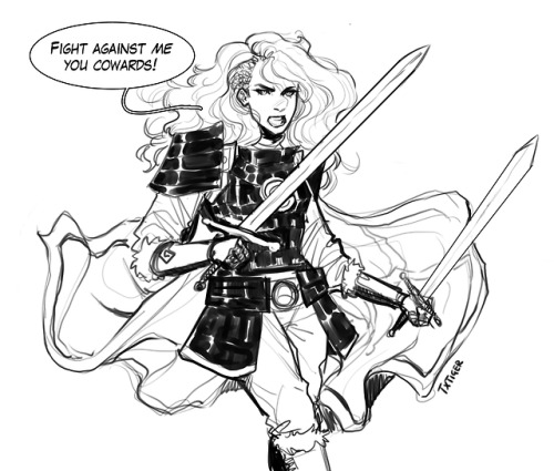 txtiger-fr:Sketching a brave warrior and a great Queen ♥She...