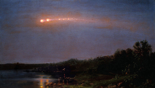 nobrashfestivity:Frederic Edwin Church  The Meteor of 1860,...