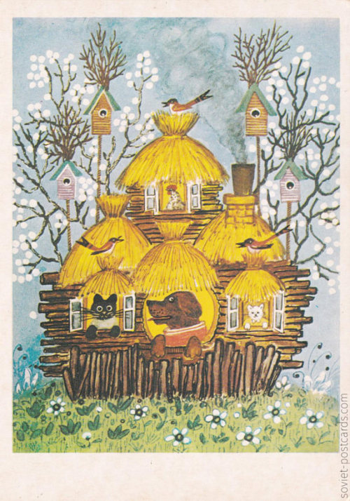 sovietpostcards - Illustration by Yury Vasnetsov, postcard from...