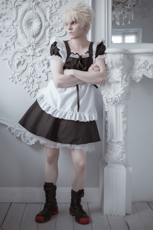 ovsyanpwnz - Bakugou in maid outfit...