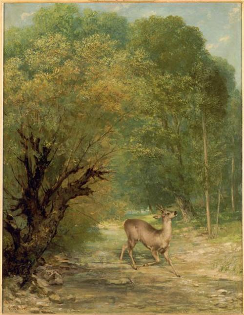 The Hunted Deer, Spring, Gustave...