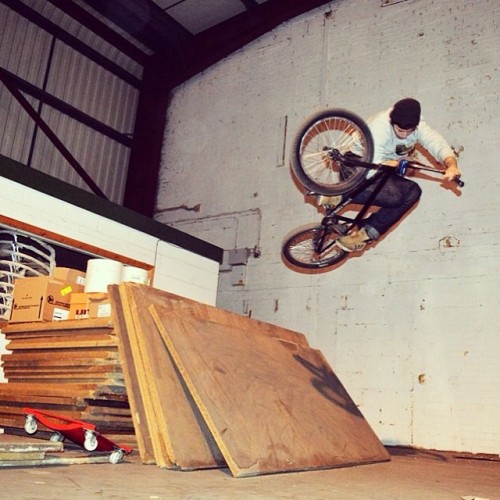Adam Peterson blasting a table out of a sketchy wallride we made...