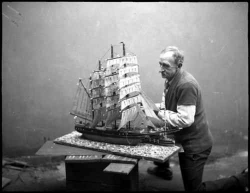 semioticapocalypse - Man with a model of a fully rigged ship, 23...