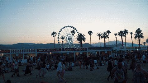 Image result for coachella sunset gif