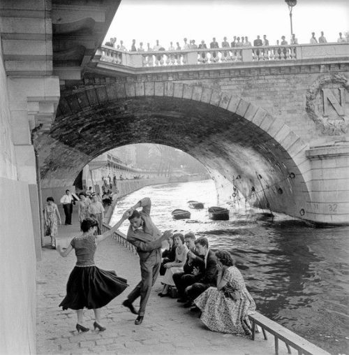 historicaltimes - Dancing to Rock and Roll in Paris, 1955. via...