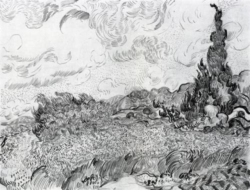 vincentvangogh-art - Wheat Field with Cypresses at the Haude...