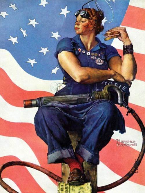 Rosie the Riveter by Norman Rockwell.