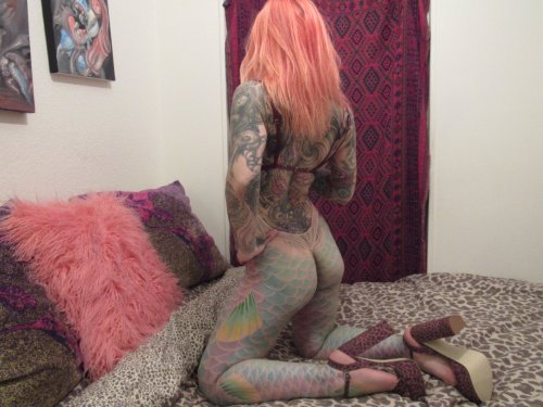 obsessedwithtattooedsluttybabes:Tina Marie aka Babeink and her...
