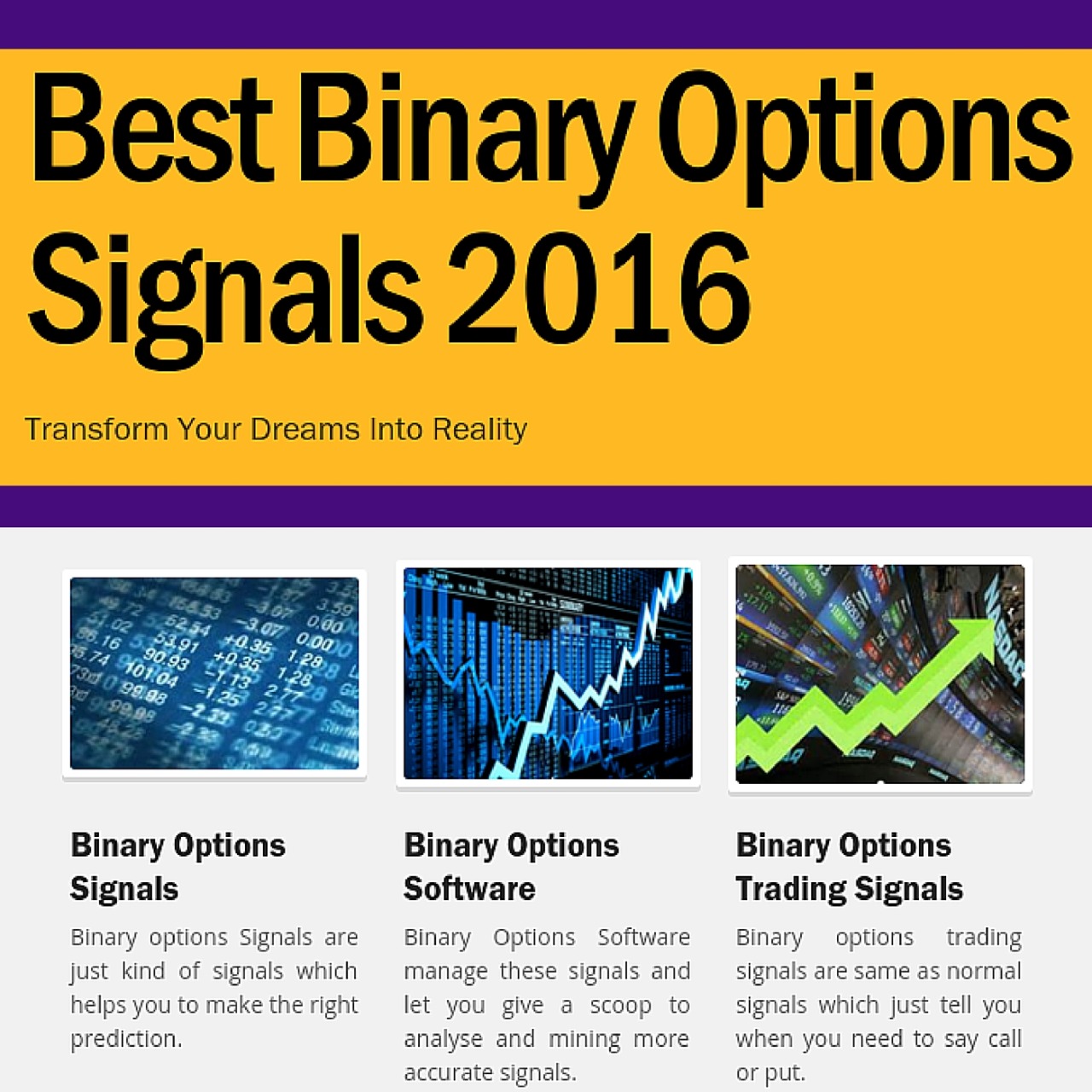 Yes binary options
