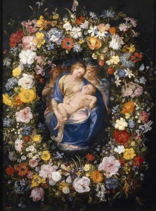 rubenista:Jan Brueghel the Elder, Madonna and Child in a Flower...
