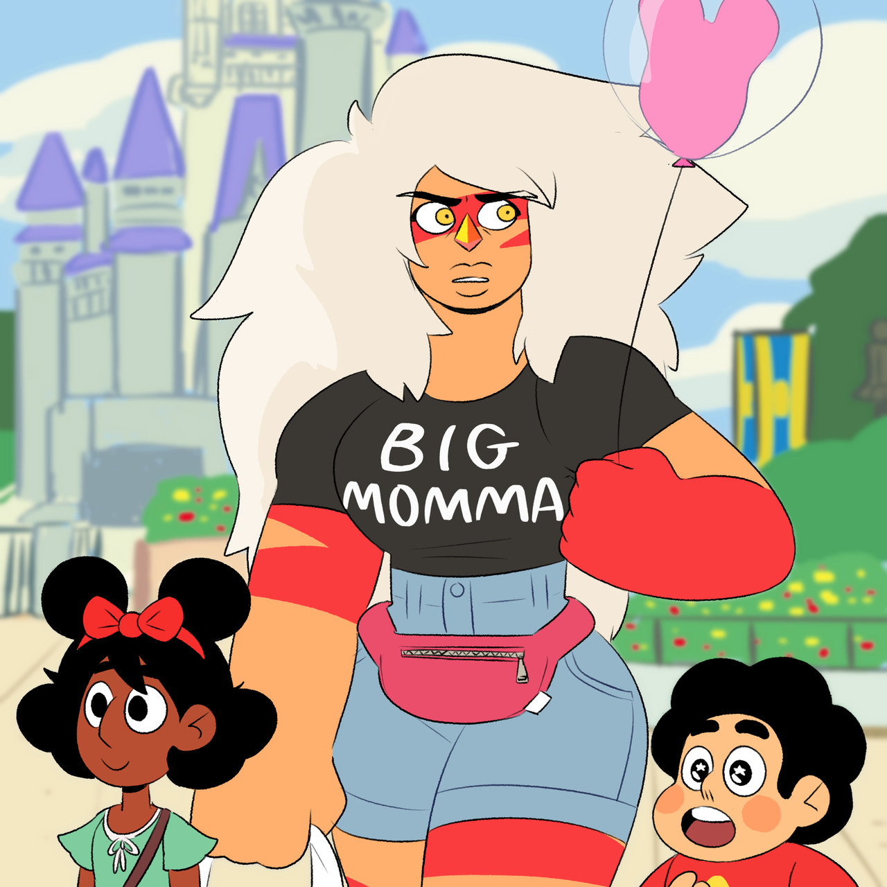 jasper hates every second she’s there and ends up getting banned from all disney parks for throwing gaston into a fountain bc he said he was stronger than her
