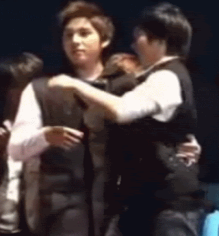 Image result for kangin and sungmin gif