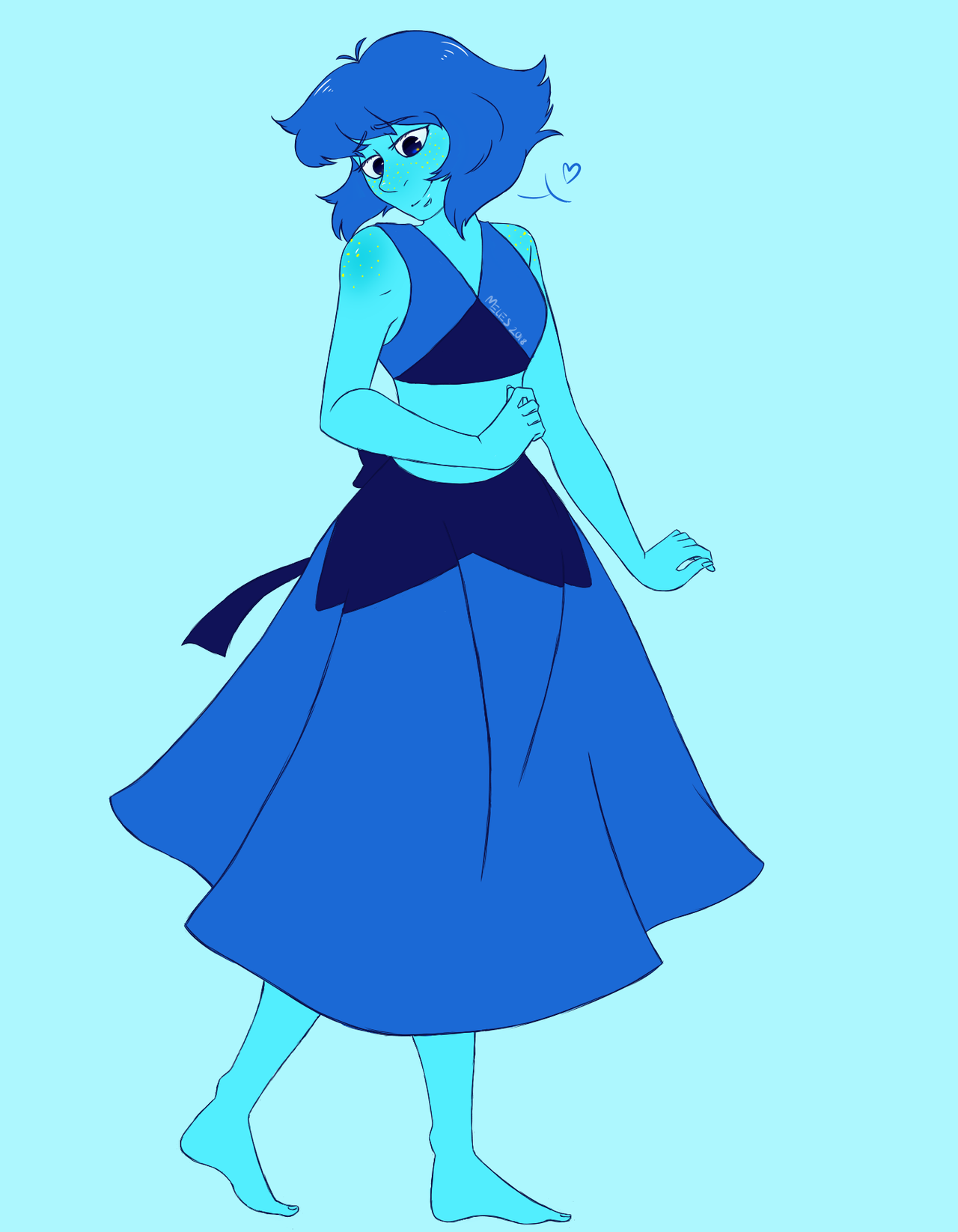 My take on Lapis’ new form ^^ I always like the idea that she’d be subtle about where she’d put the star ovo