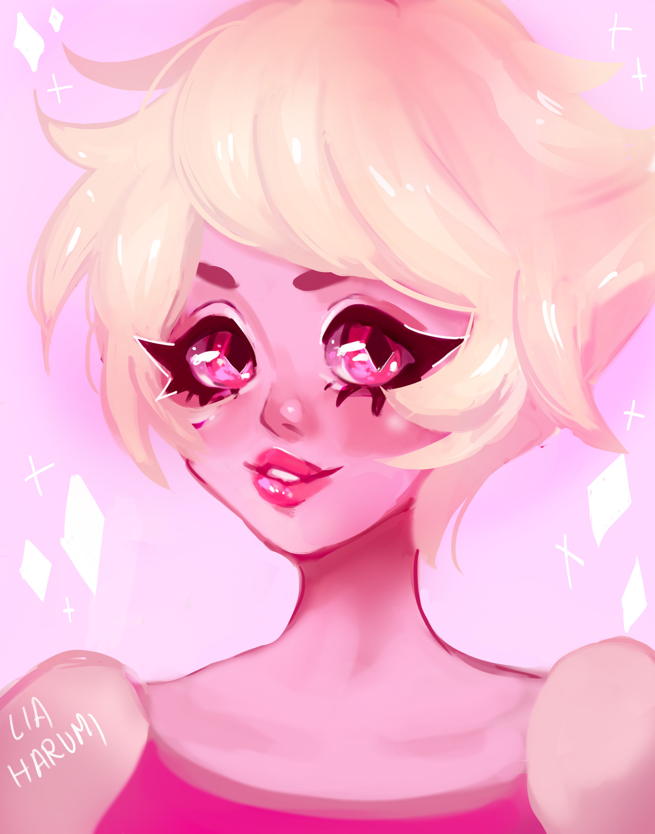 PINK DIAMOND + speed paint ( this is my first speed paint video, hope you guys like it )