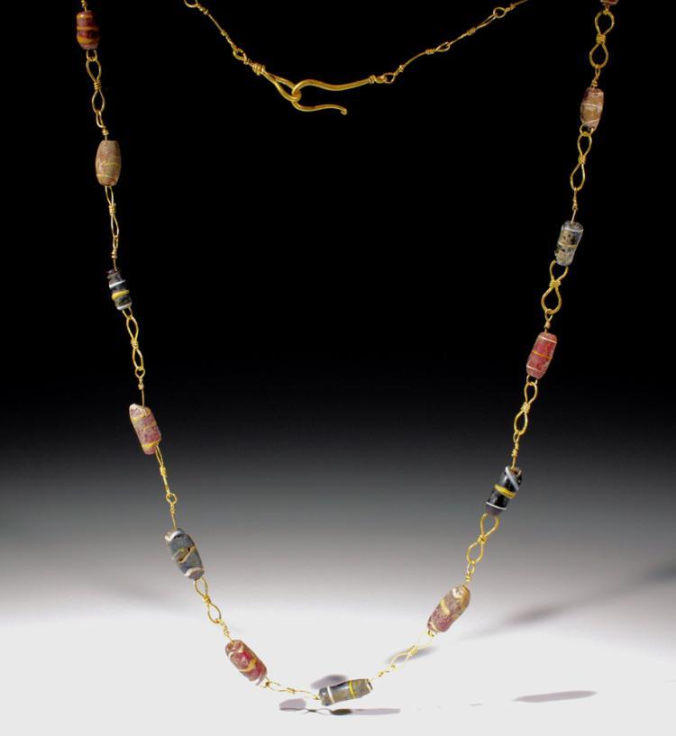 Ancient Rome - archaicwonder: Roman Gold and Glass Bead...
