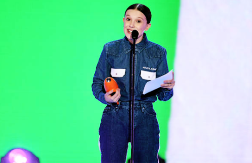 strangerthingscast - Millie Bobby Brown accepting an award at the...