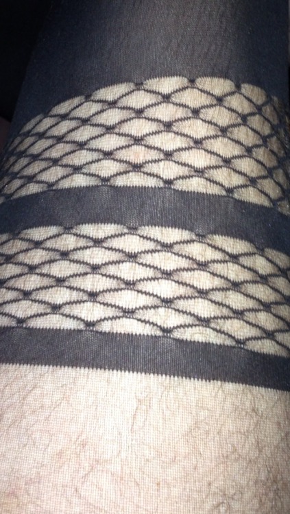 Me in her fashion lace hold up tights.