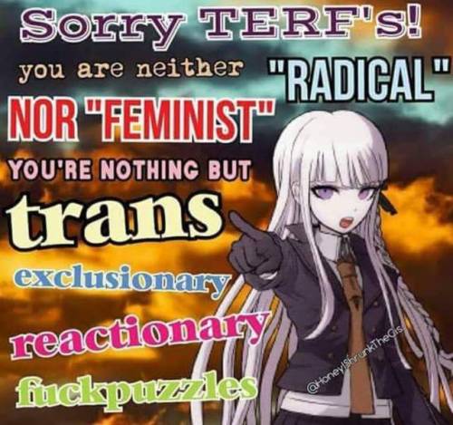 theironguardian - To all “Terfs” - If it isn’t obvious by now...