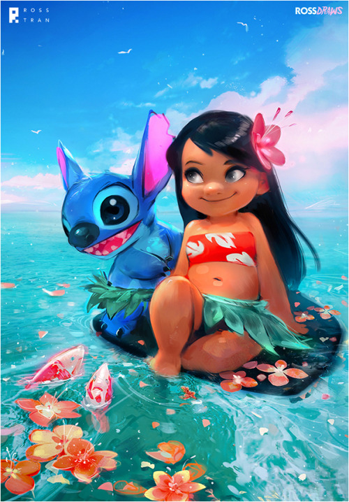 princessesfanarts - Lilo and Stitch - YouTube by rossdraws