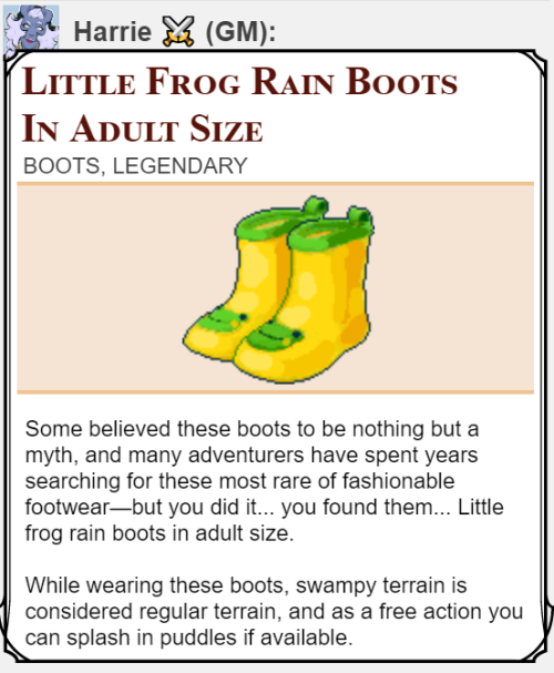 randomitemdrop - Item - Little Frog Rain Boots (Adult Size) - swampy...